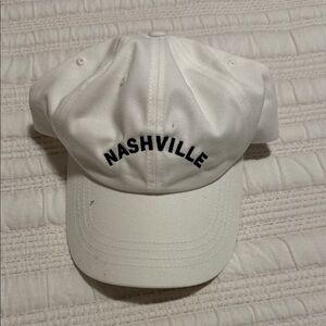 White Nashville Embroidered Cap